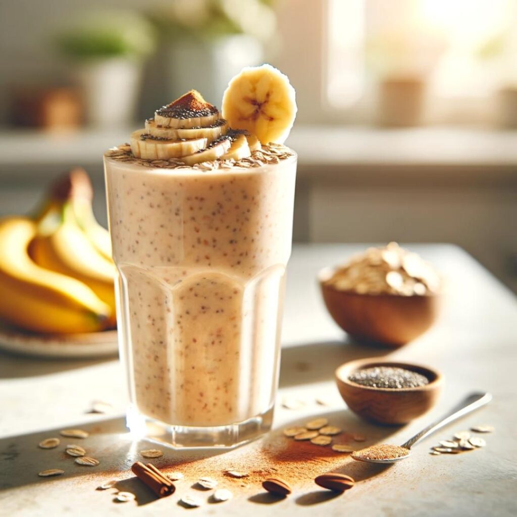 smothie de Banana e aveia